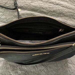 Michael Kors black soft leather purse handbag
